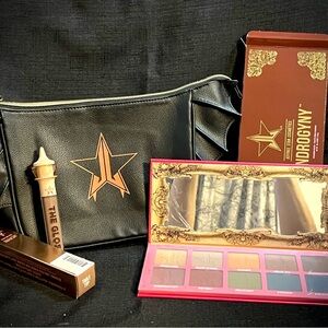 Jeffree Star NWT Androgyny Palette w The Gloss, and nwot Bat Bag Cosmetic Bundle